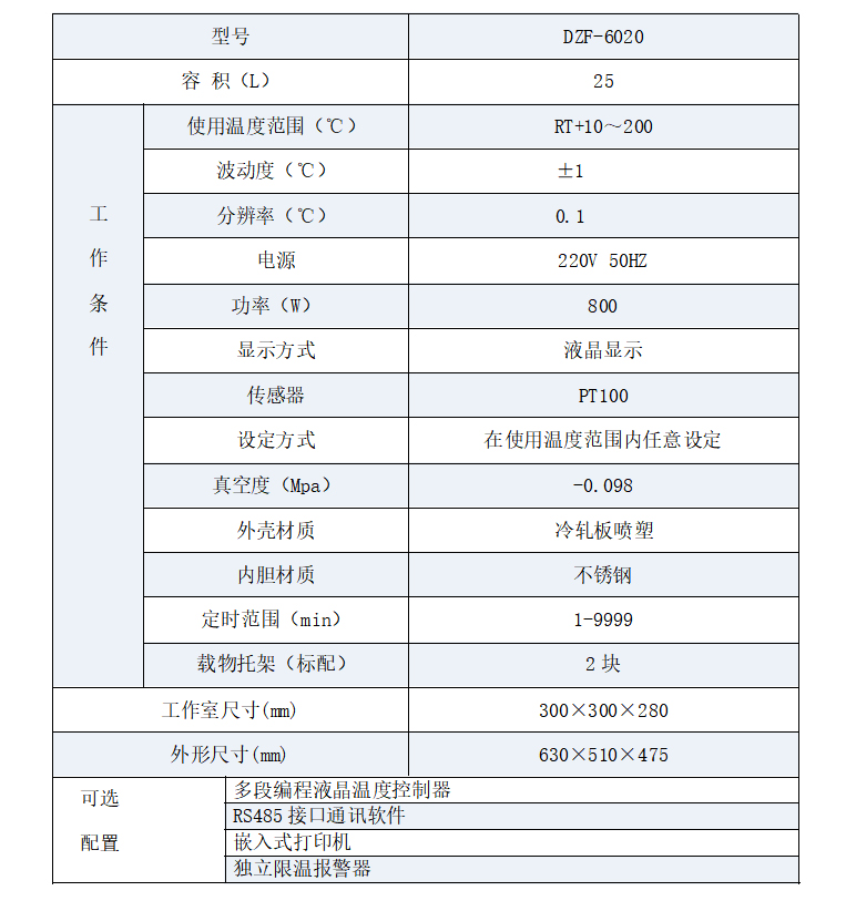 DFZ-6020真空干燥箱(圖2)