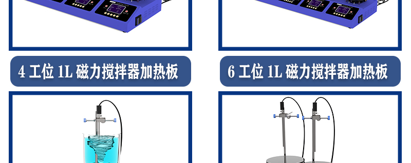 4工位 ZNCL-BS*140MM特氟龍磁力攪拌器加熱板(圖4)