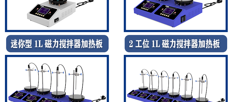 4工位 ZNCL-BS*180MM特氟龍磁力攪拌器加熱板(圖3)